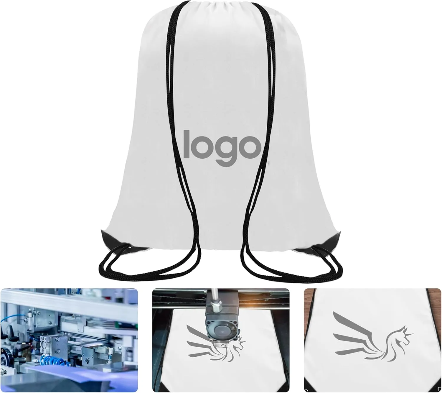 60 Pieces Drawstring Backpack Bags Sports Sackpack Bulk Cinch Gym Bag For Women Men Outdoor Sports Backpack??White??