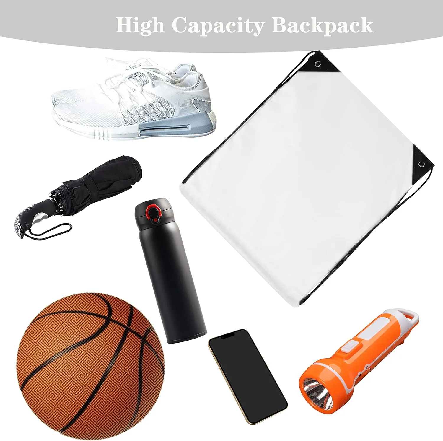 60 Pieces Drawstring Backpack Bags Sports Sackpack Bulk Cinch Gym Bag For Women Men Outdoor Sports Backpack??White??