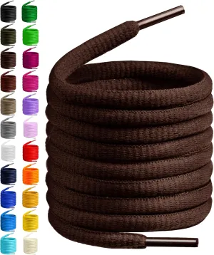 BIRCH's Oval Shoelaces 27 Colors Half Round 1/4" Shoe Laces 4 Different Lengths