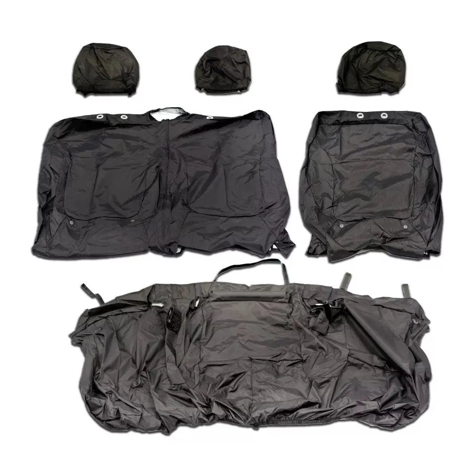 Fiat Talento 2nd Row 2 1 60/40 Tailored Waterproof Seat Covers Black MY 16-20