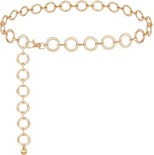 FIORETTO Chain Belt for Women Metal Waist Chain Fashion Multilayer Chain Belts for Dress