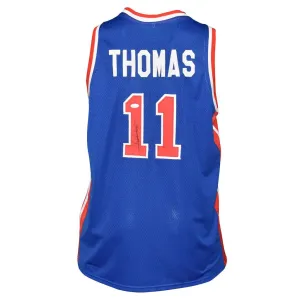 Isiah Thomas Signed Detroit Pro Blue Basketball Jersey (JSA)