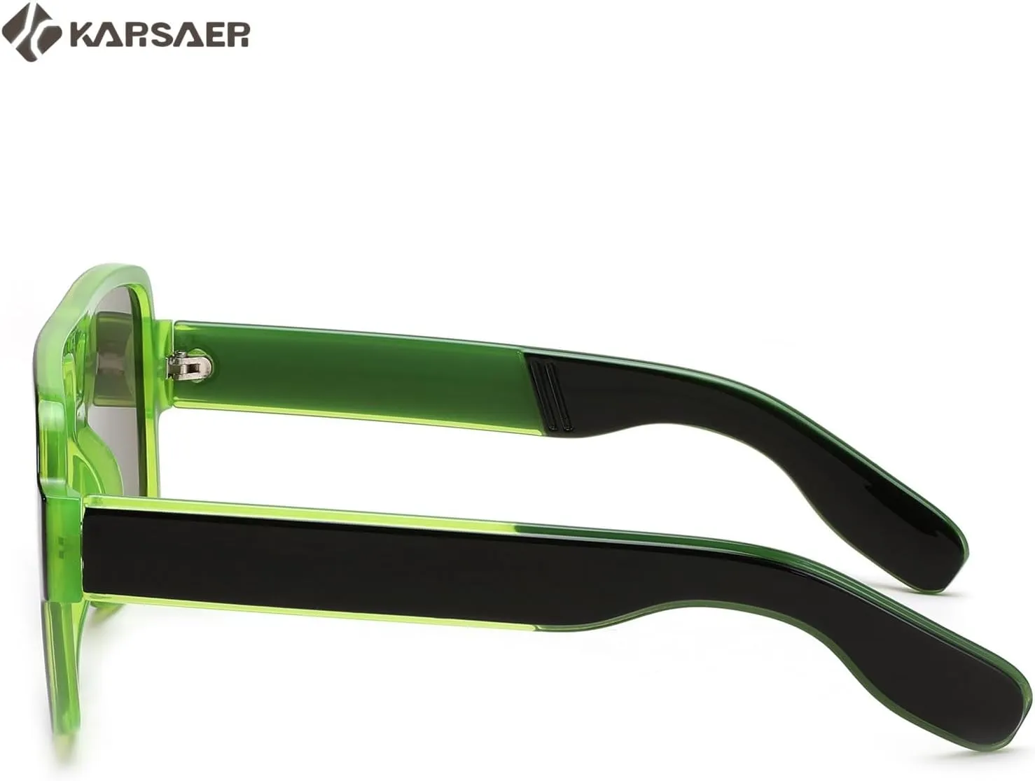 Karsaer Retro 70s Inspired Aviator Eyewear for Men and Women, Double Bridge Square Frame, Bold Pilot Design K7123
