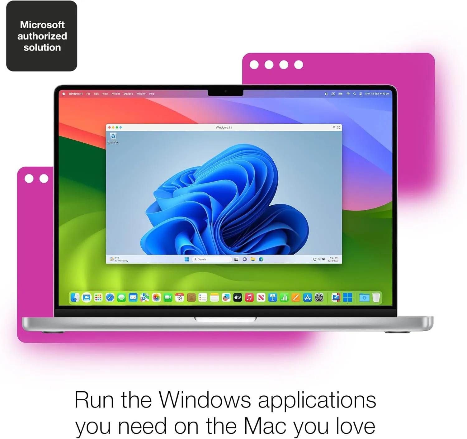 Parallels Desktop 20 for Mac | Run Windows on Mac Virtual Machine Software | Authorized by Microsoft | 1 Year Subscription [Mac Key Card]