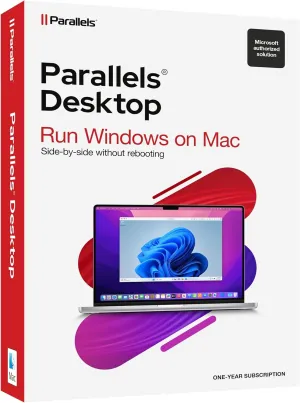 Parallels Desktop 20 for Mac | Run Windows on Mac Virtual Machine Software | Authorized by Microsoft | 1 Year Subscription [Mac Key Card]
