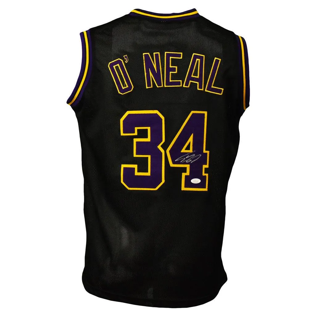 Shaquille O'Neal Signed Los Angeles Pro Black Basketball Jersey (JSA)